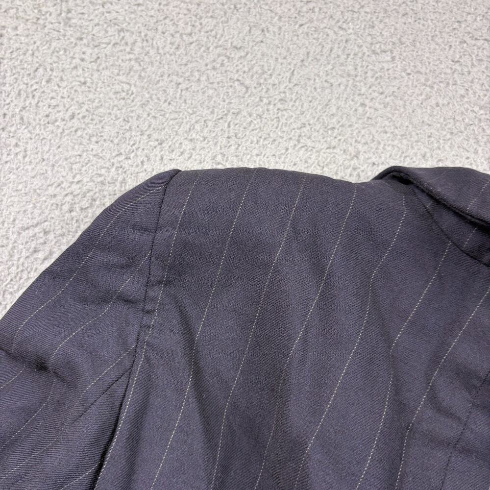 VTG Giorgio Armani Blazer Womens XS Blue Pinstripe Wool Italy Mainline READ - Picture 9 of 16